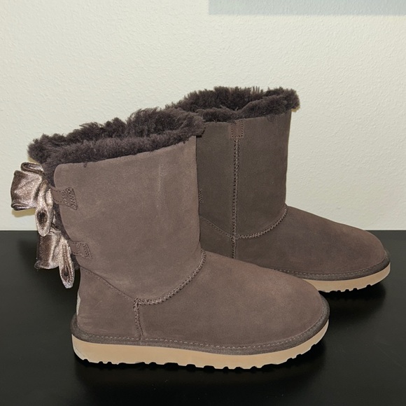 UGG Shoes - UGG Bailey Bow Velvet Ribbon Boot